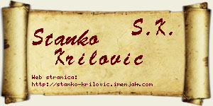 Stanko Krilović vizit kartica